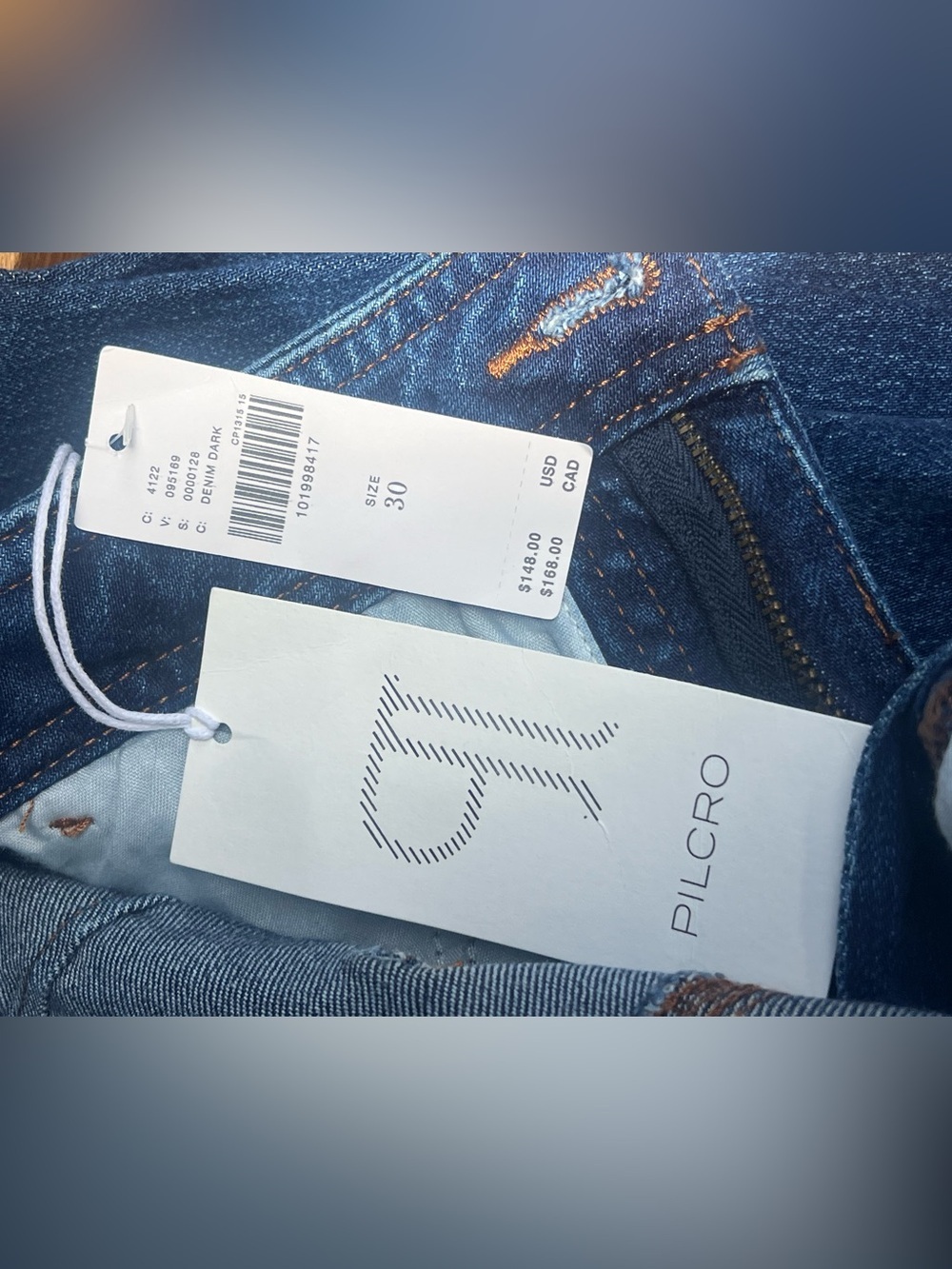 NWT The Lex High-Rise Relaxed Tapered Jeans by Pilcro 30 dark denim anthropology - Picture 6 of 8